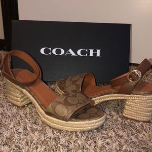 Coach small heels sandals